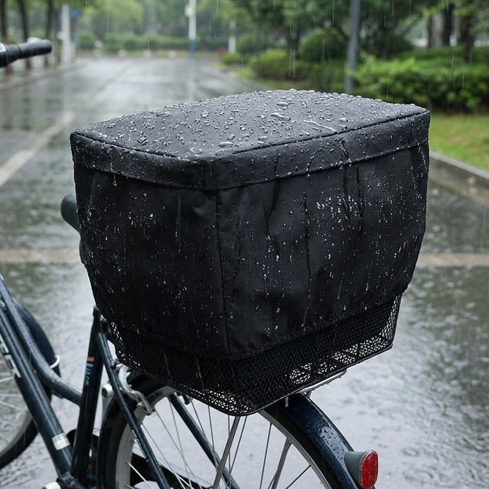 Bicycle Basket Bike Rear Basket 2 Tier Removable Rain Protection Quick Release