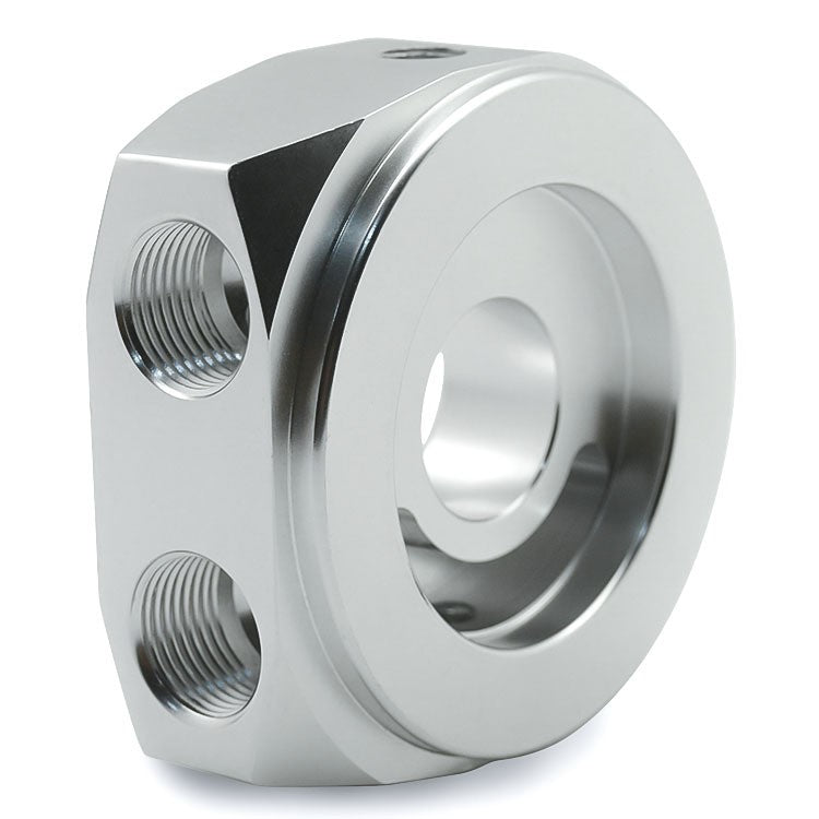 AN10 & AN8 Universal Aluminum Oil Filter bypass Sandwich Adapter Plate （silver）