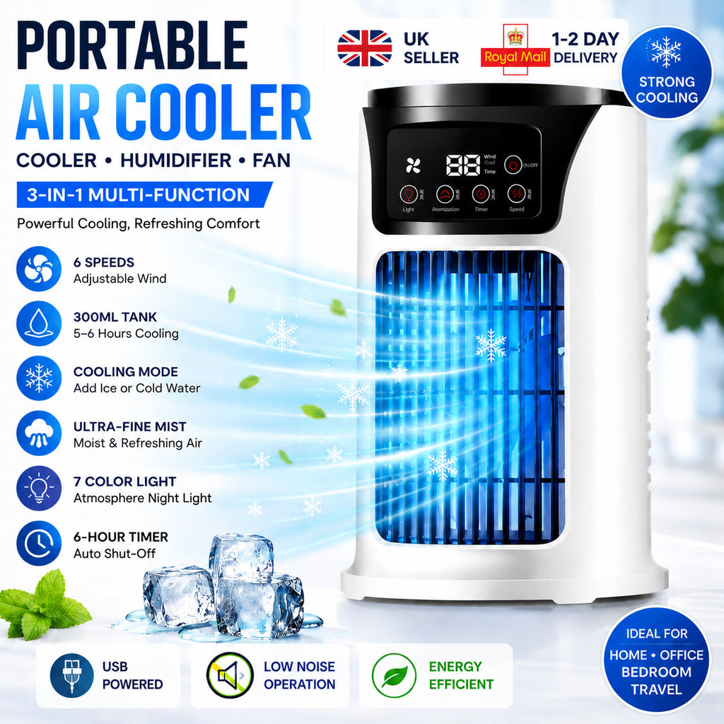 2026 Updated Portable Fan Unit Purifier Desk Bedroom