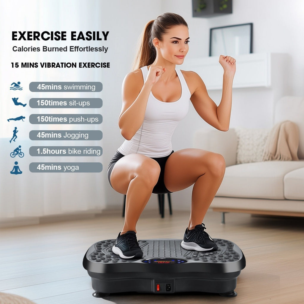 Vibration Plate Body Shaker Massage Fitness Machine Oscillating Power 3D Silent