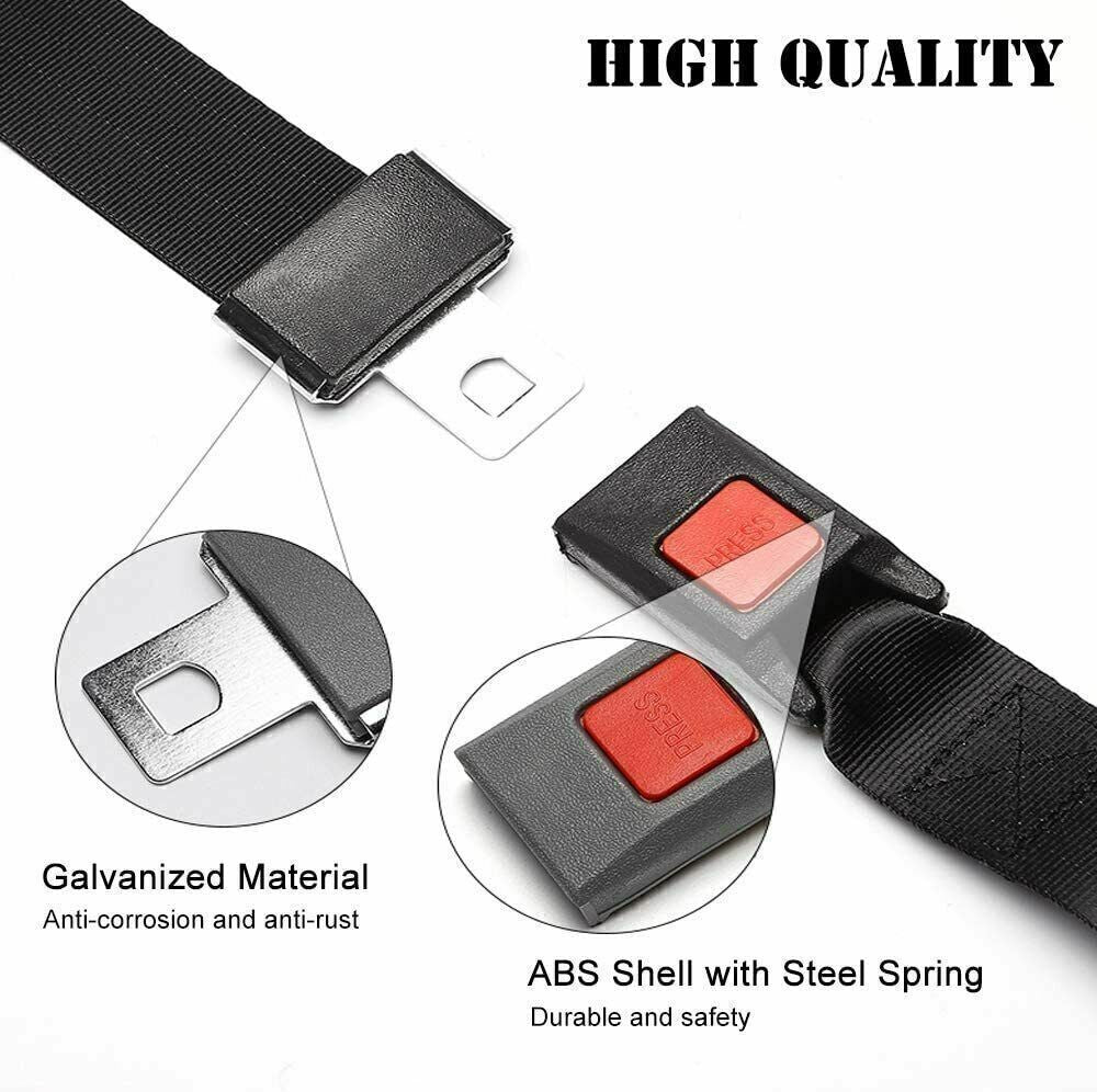 2X Adjustable Seat Belt Car Truck Lap Belt Universal 2 Point Seat Belt Travel