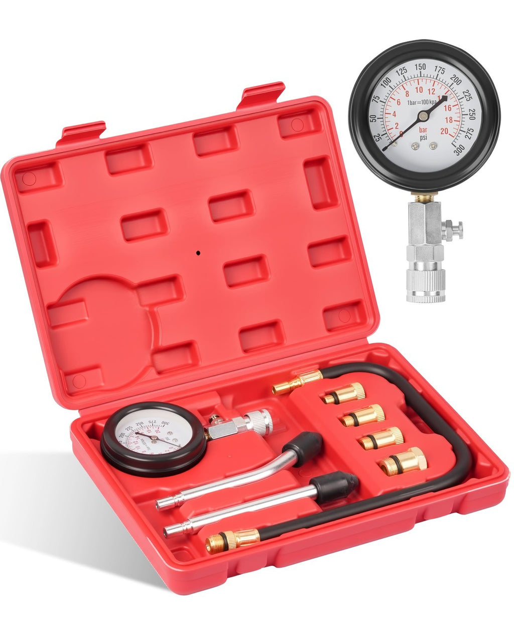 UK Car Diesel Petrol Engine Cylinder Pressure Tester Compression Gauge Test Kit