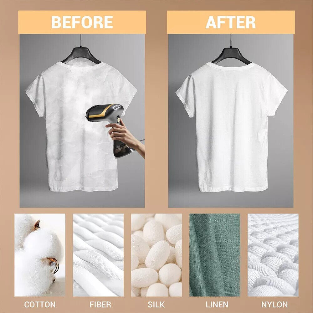 1500W Powerful Handheld Garment Steamer Portable Travel Fabric Heat Clothes Iron