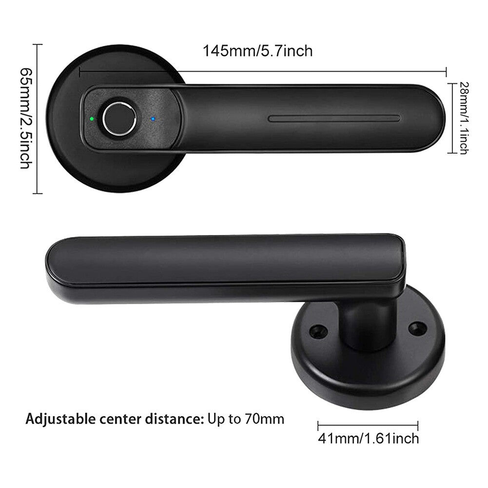 Smart Fingerprint Door Lock Security Electronic Door Lock Biometric Door Handle