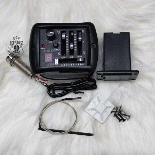 Acoustic Guitar Pickup 3 Band EQ Tuner Preamp Piezo For Yamaha Endpin