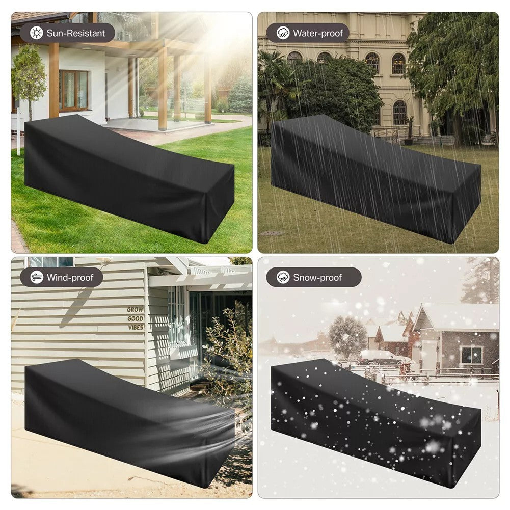 210D Waterproof Sunbed Sun Lounger Cover Outdoor Garden Furniture Patio Rattan
