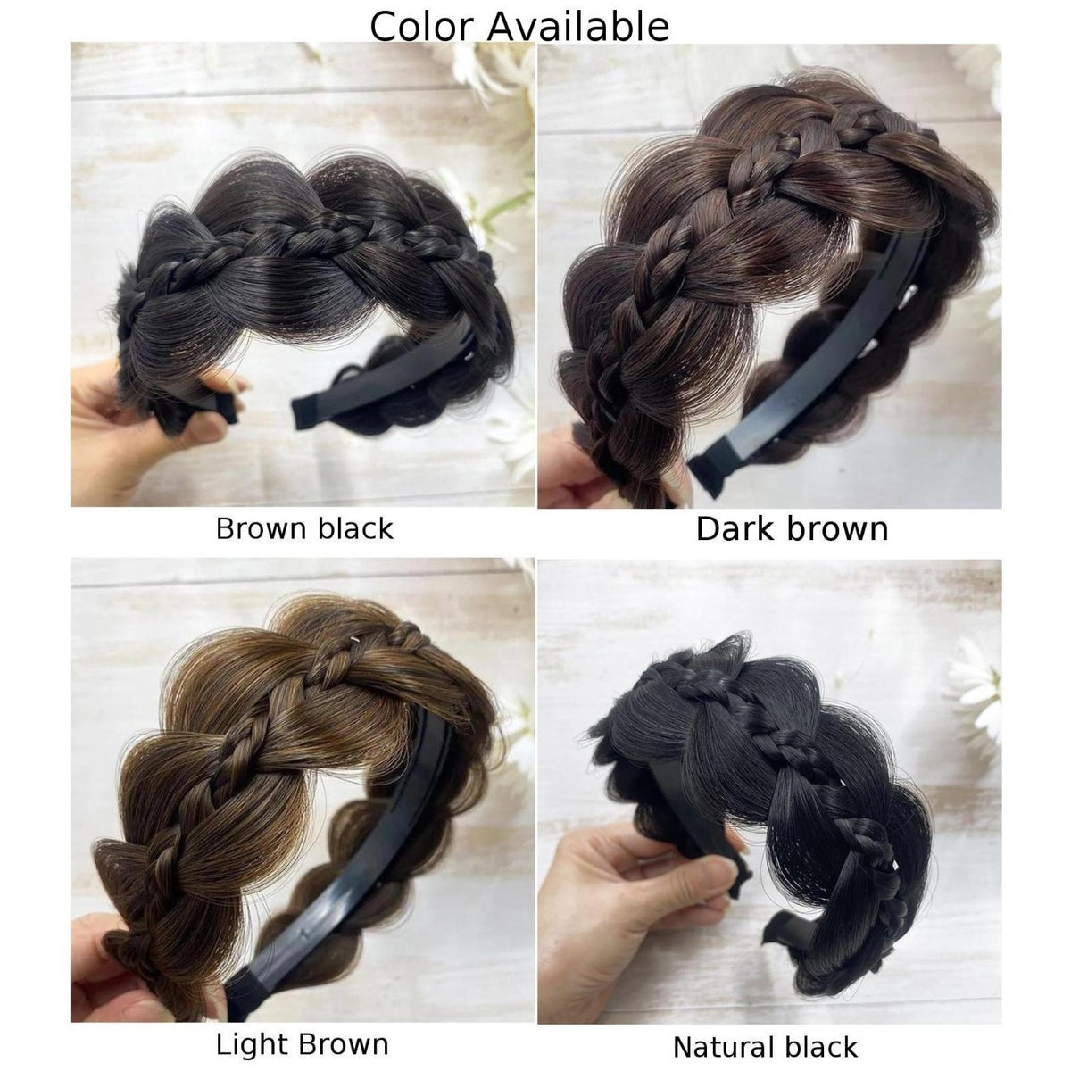 Women For Wig Headbands Wide Fishbone Braids Retro Styling Accessories