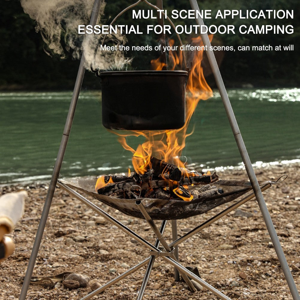Portable Fire Pit Camping Outdoor Bonfire Stand Mesh Folding Fire pit Fireplace