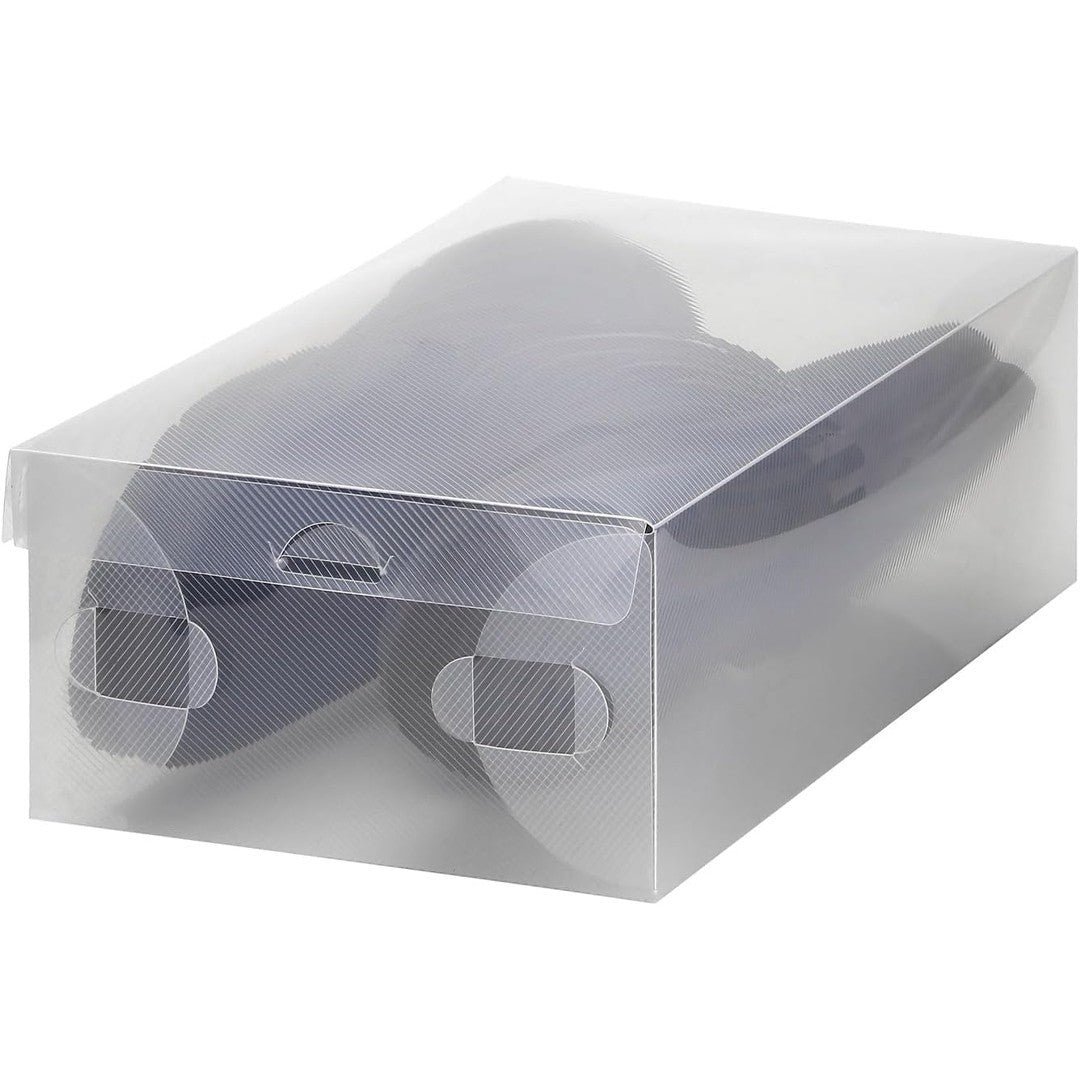 22PCS Clear Plastic Shoe Storage Boxes Stackable Foldable Durable Shoe Organiser