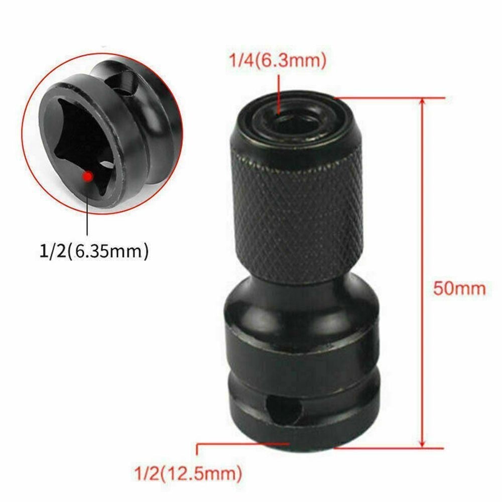 Converter For Impact Wrench Change Socket Adapter 1/2inch Drive to 1/4inch