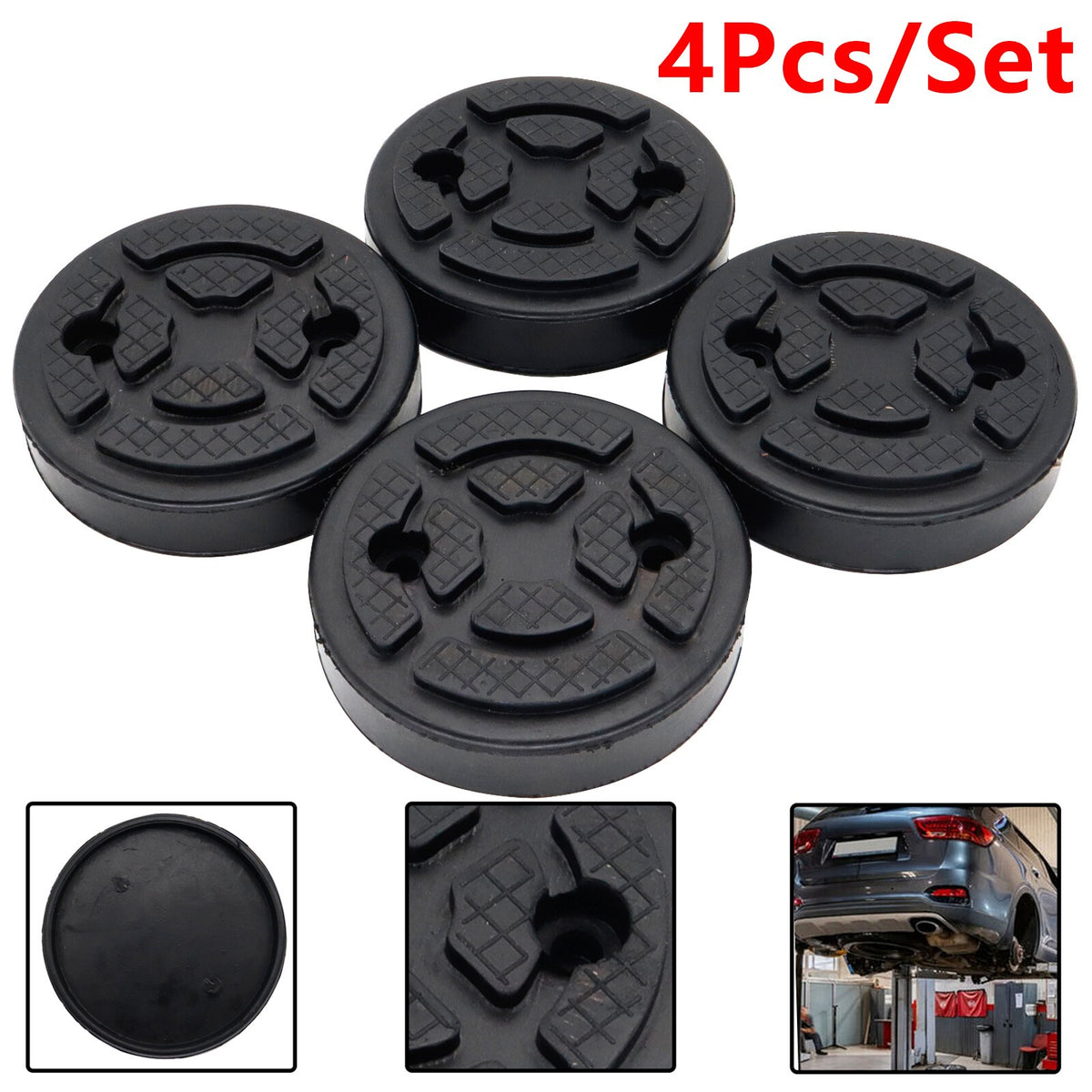 4pcs Rubber Lifting Pads Block For 2 Post Lift Replacement Pads Car Lift Ramp