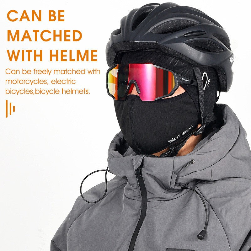 WEST BIKING Winter Balaclava Warm Fleece Mask Skull Cap Helmet Liner Cycling Hat