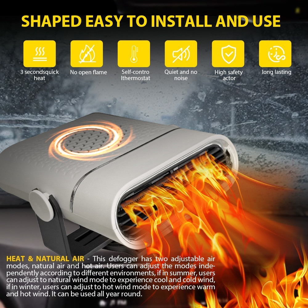 Portable Electric 1x Heater 12V 150W Heating Fan Defogger Defroster Demister