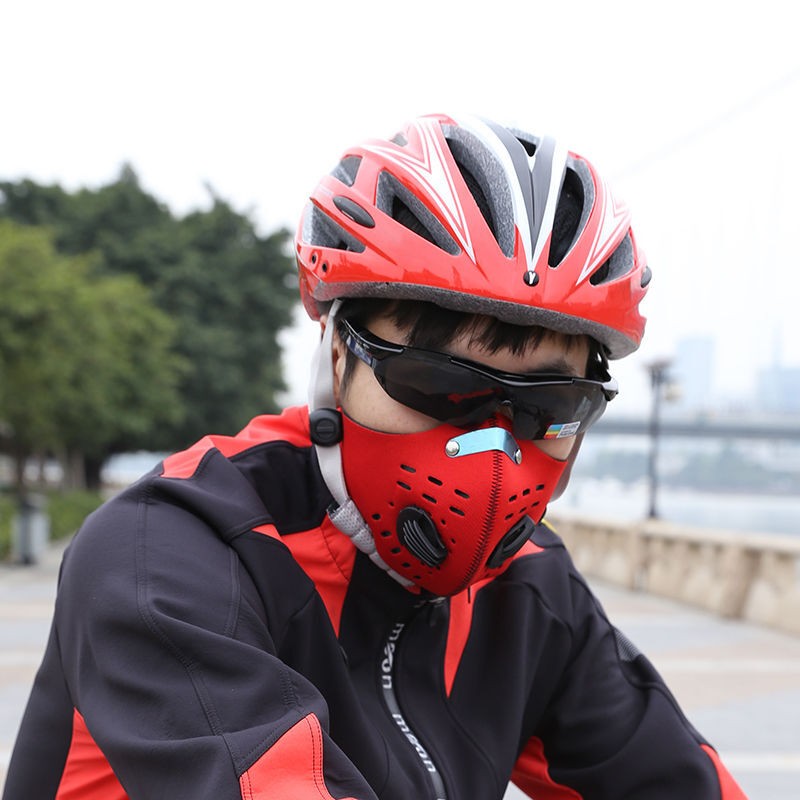 PM2.5 COTTON FACE MASK WITH FILTER AIR VALVE WASHABLE REUSABLE BREATHABLE SOFT