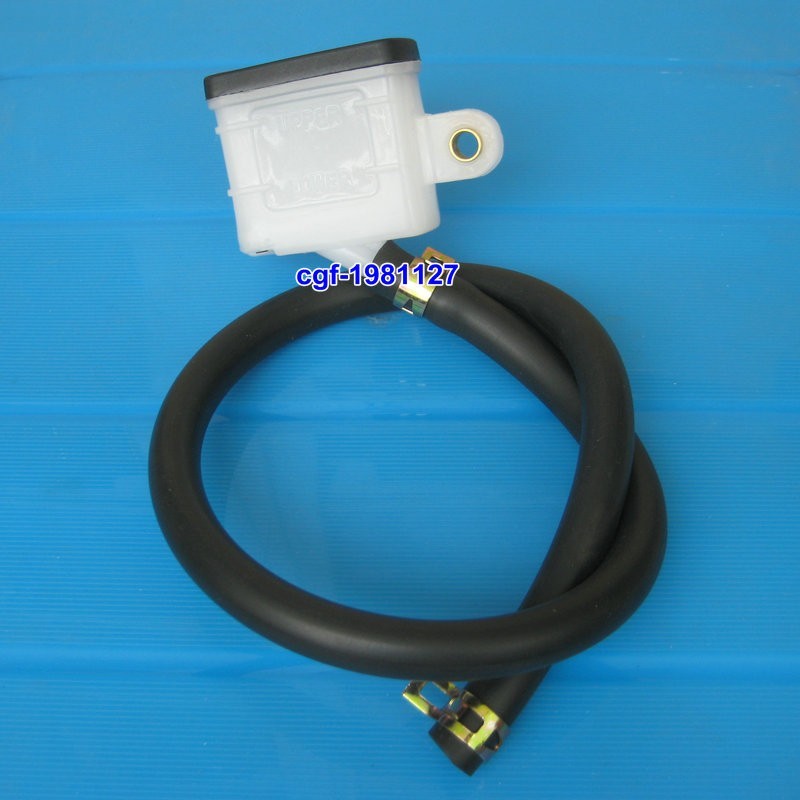 Motorcycle Rear Brake Fluid Reservoir Square Bottle with Hose For Yamaha Honda