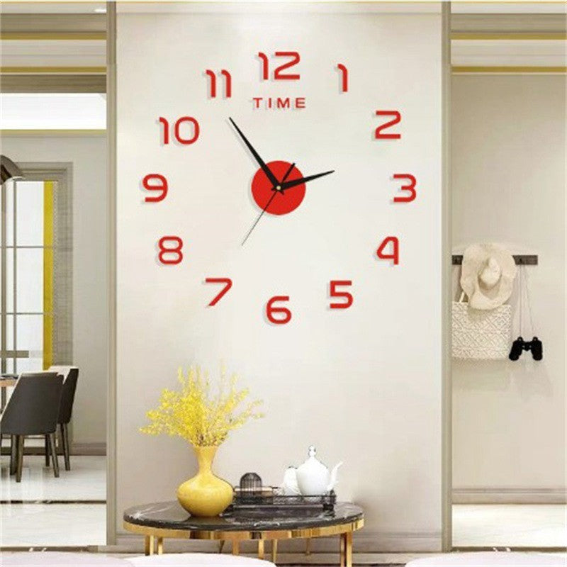 Modern Office Room Home Wall Large Number Sticker DIY Clock Decor Acrylic