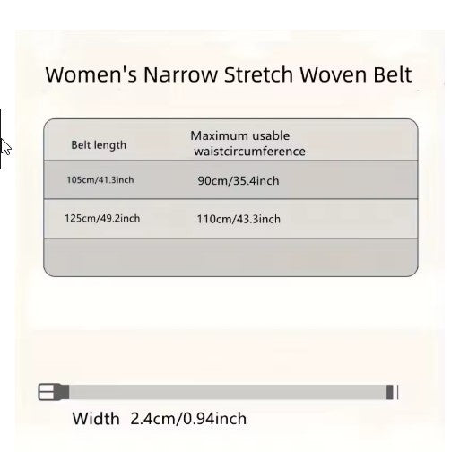 Unisex Woven Elastic Stretch Belt Braided Adjustable Casual Jeans Waist Belt UK