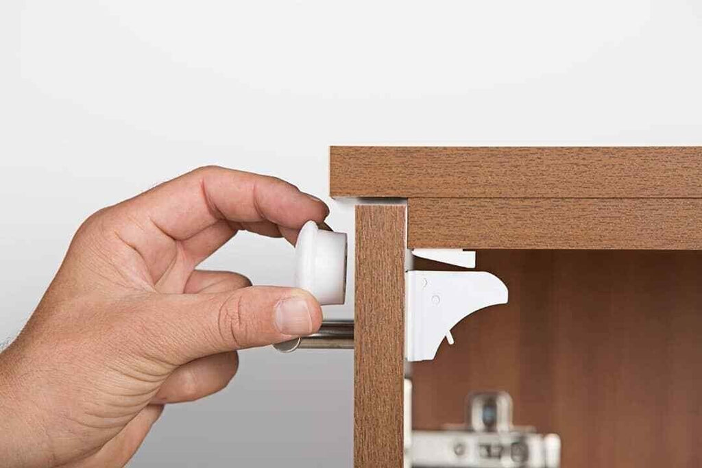 Invisible Magnetic Safety Lock Baby Child Pet Proof Cupboard Cabinet DrawerLatch