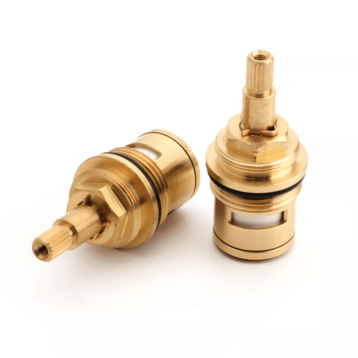 2x Bath 1/2" Tap Valve Cartridge Ceramic Gland 20 Teeth quarter turn Flow Mixer