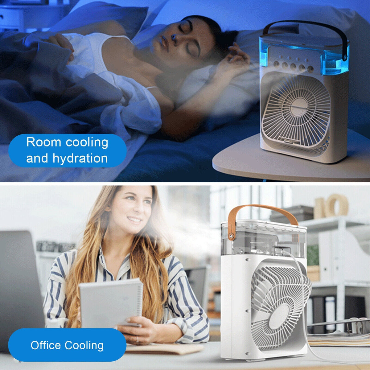 Portable Air Cooler Fan Evaporative Ice Cold Cooling Air Conditioner Humidifier