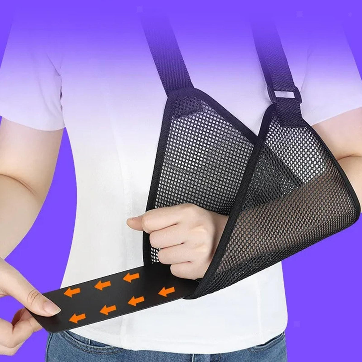 Mesh Arm Sling Adjustable Ergonomic Lightweight Breathable Arm Support Strap