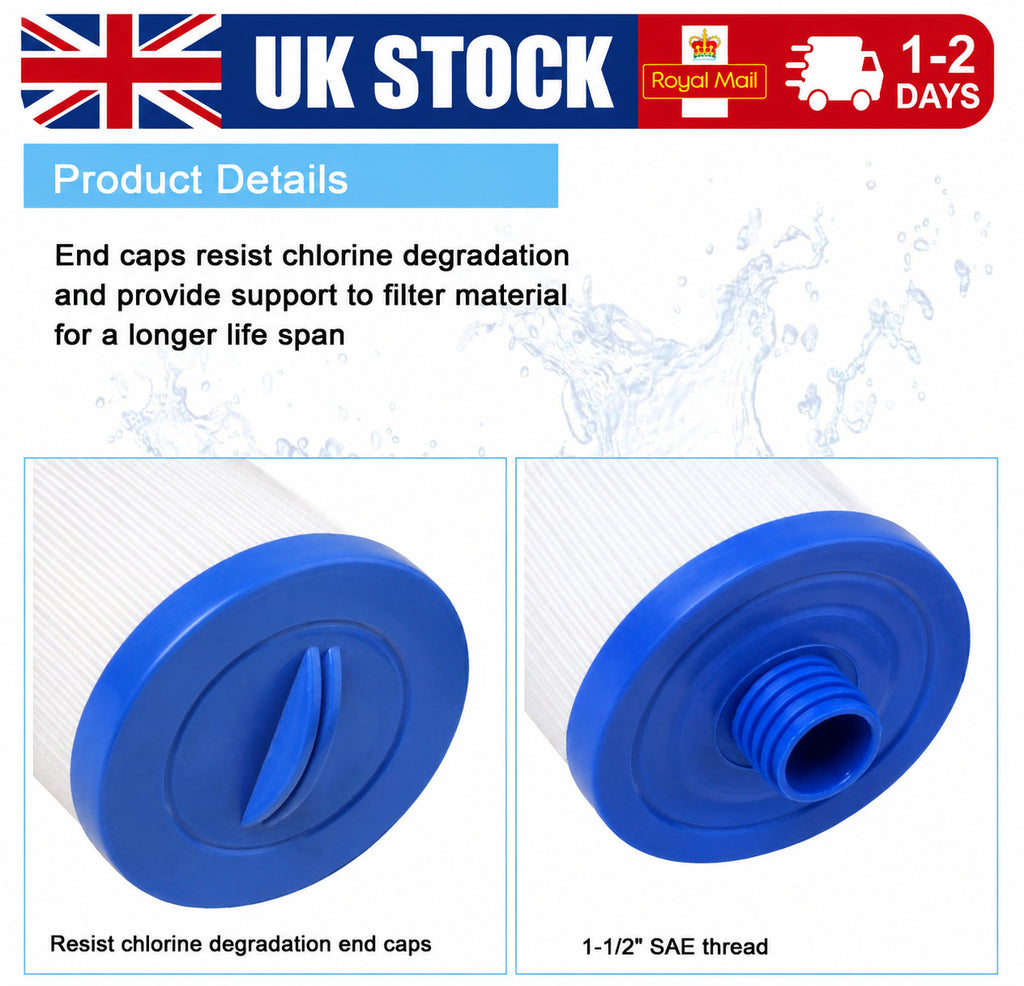 2 Pack Hot Tub Spa Filter Cartridge PWW50 Compatible Pleatco Unicel 6CH-940