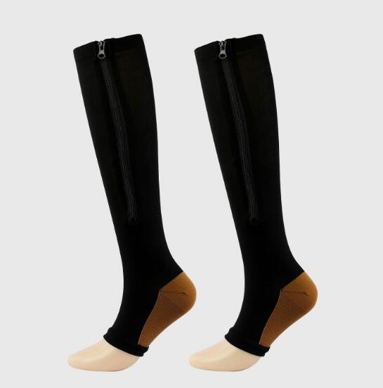 Easylife Vital Socks, Compression Stockings, Flight Socks, L/XL, Zip Closure New