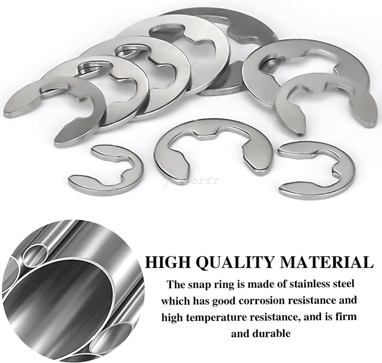 400X Assorted M1.5 -M15 Stainless E Clip C Circlip Kit Retaining Snap Ring Set