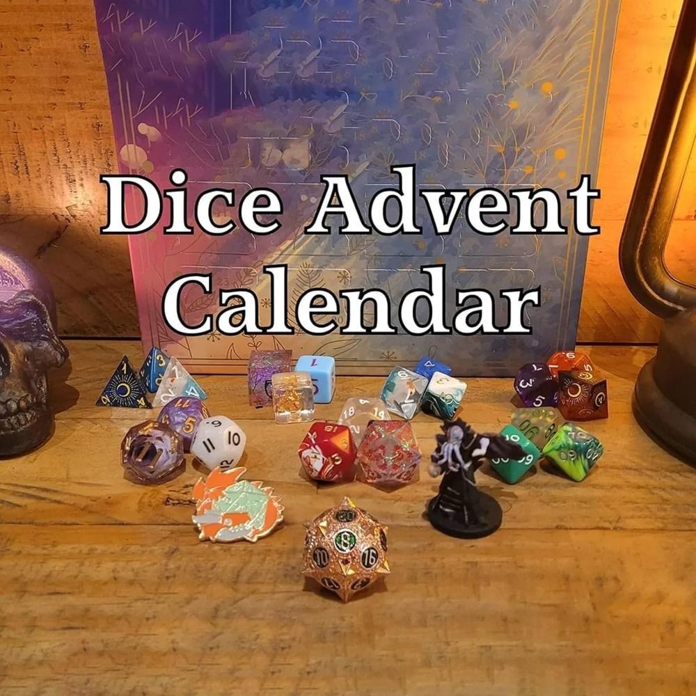 Resin Dice Advent Calendar Attractive DND Dice Advent Calendar