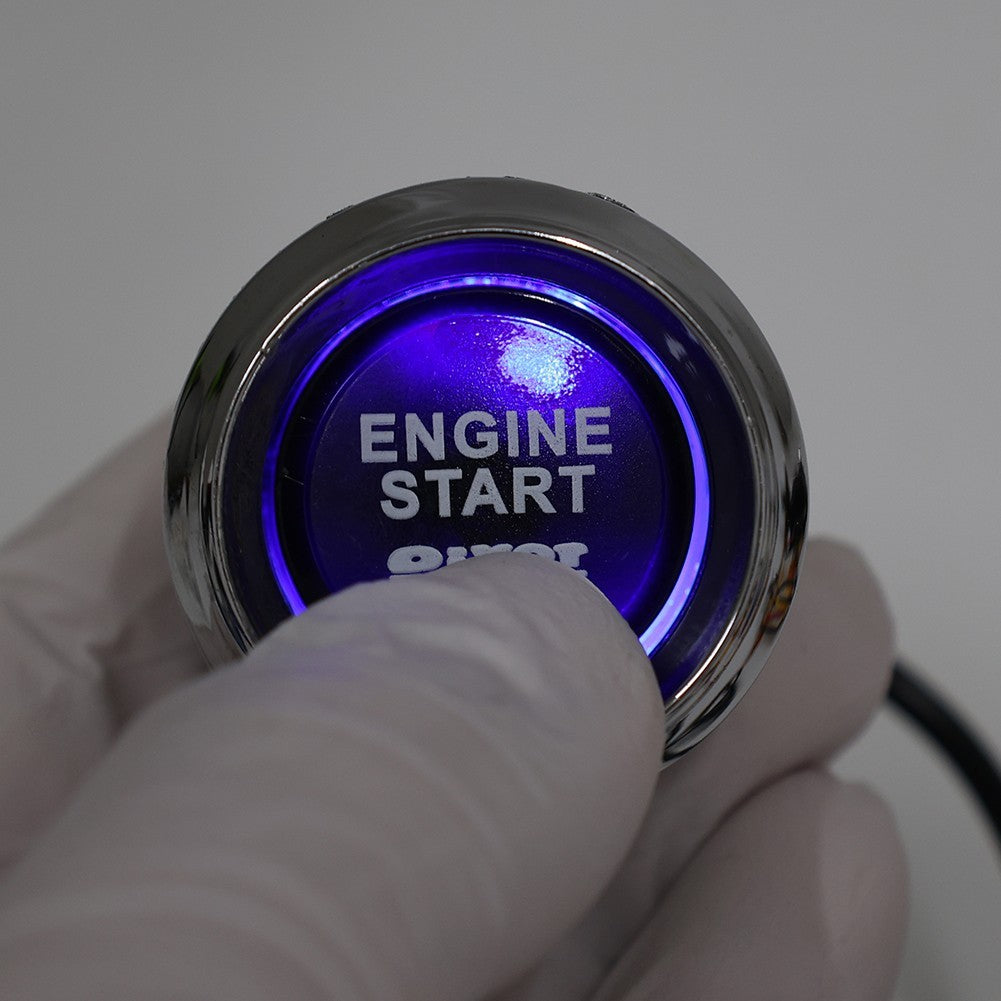Universal Car Engine Start Push Button Switch Ignition Starter Kit Blue LED