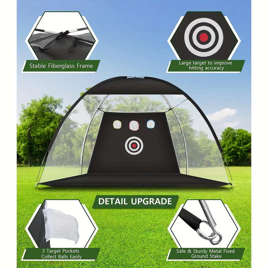 10x7ft Golf Practice Net Hitting Aid Training Driving Chipping Indoor Outdoor UK