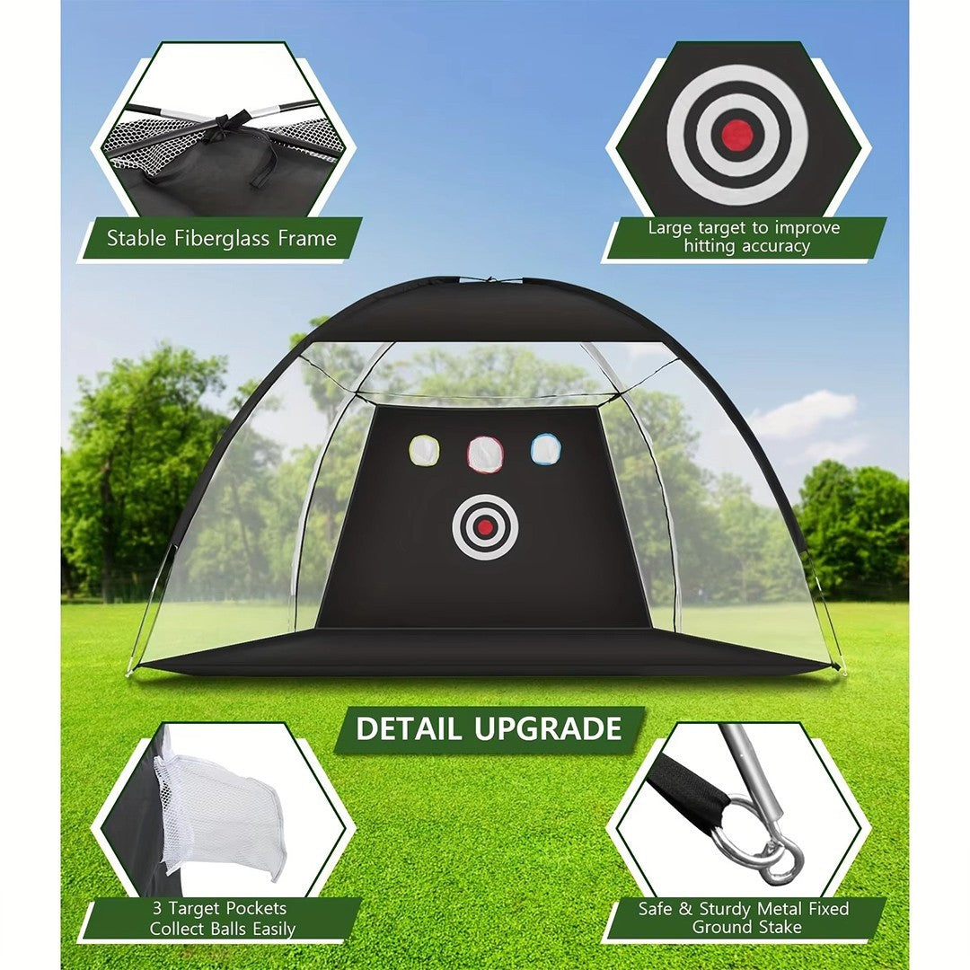 10x7ft Golf Practice Net Hitting Aid Training Driving Chipping Indoor Outdoor UK