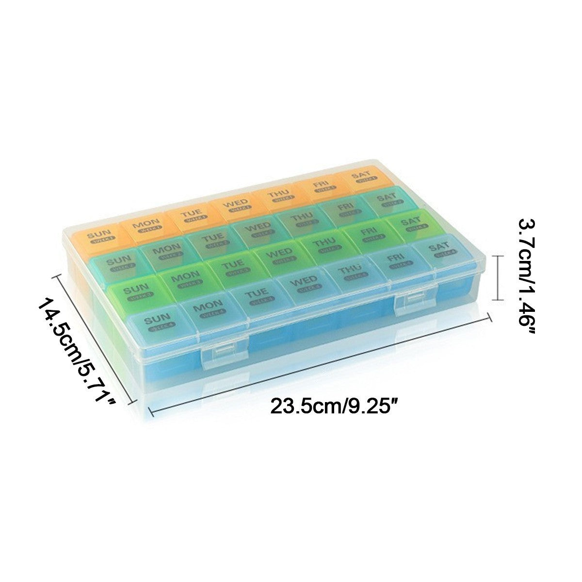 28 Day Pill Organiser Monthly Pill Box Large Organizer By Week Pillbox Portable