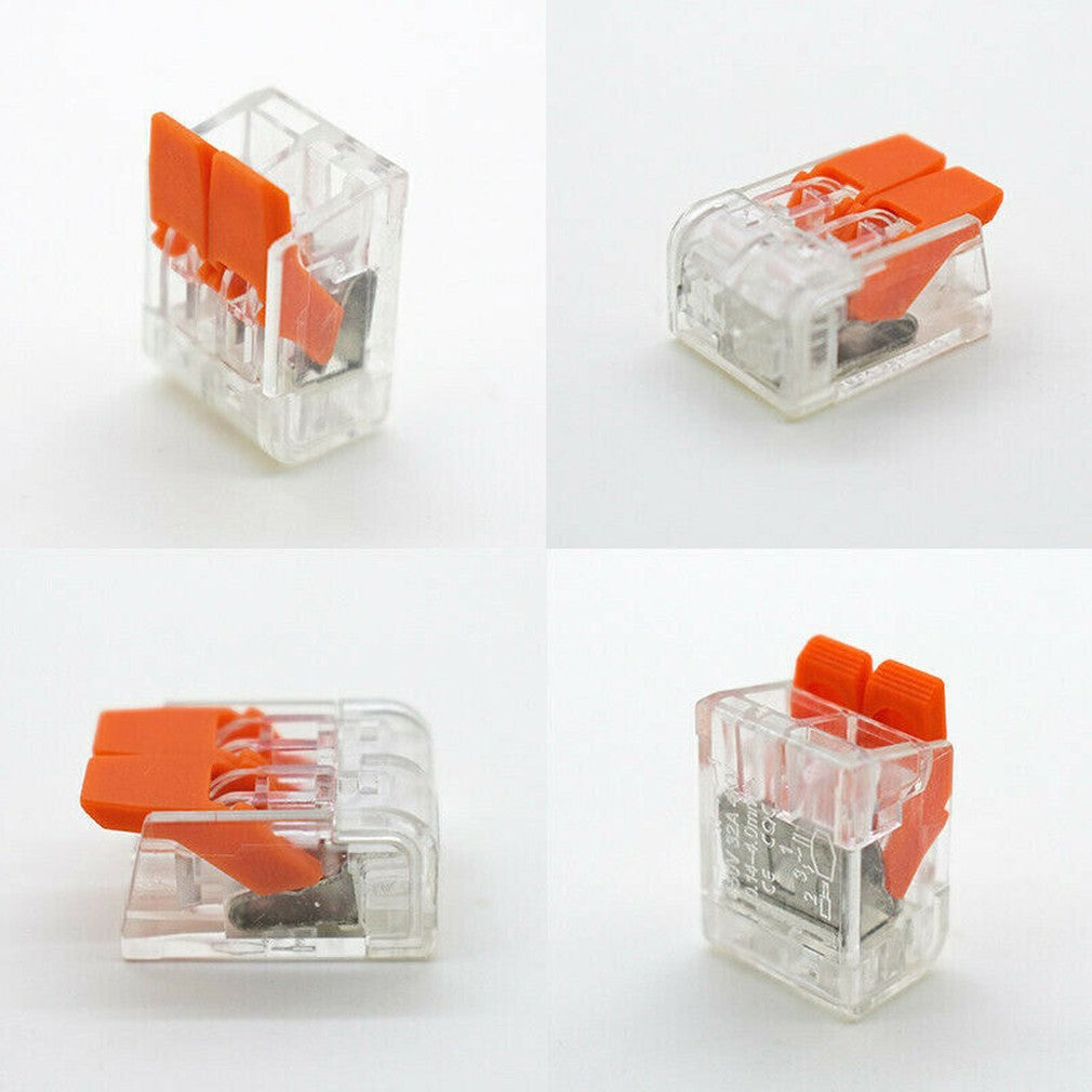 90x For Wago 221 Electrical Connectors Wire Block Clamp Terminal Cable Reusable-