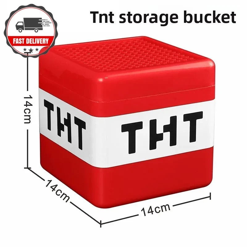 Magnetic Building Blocks Storage Bucket Educational Sensory Toy Block Container