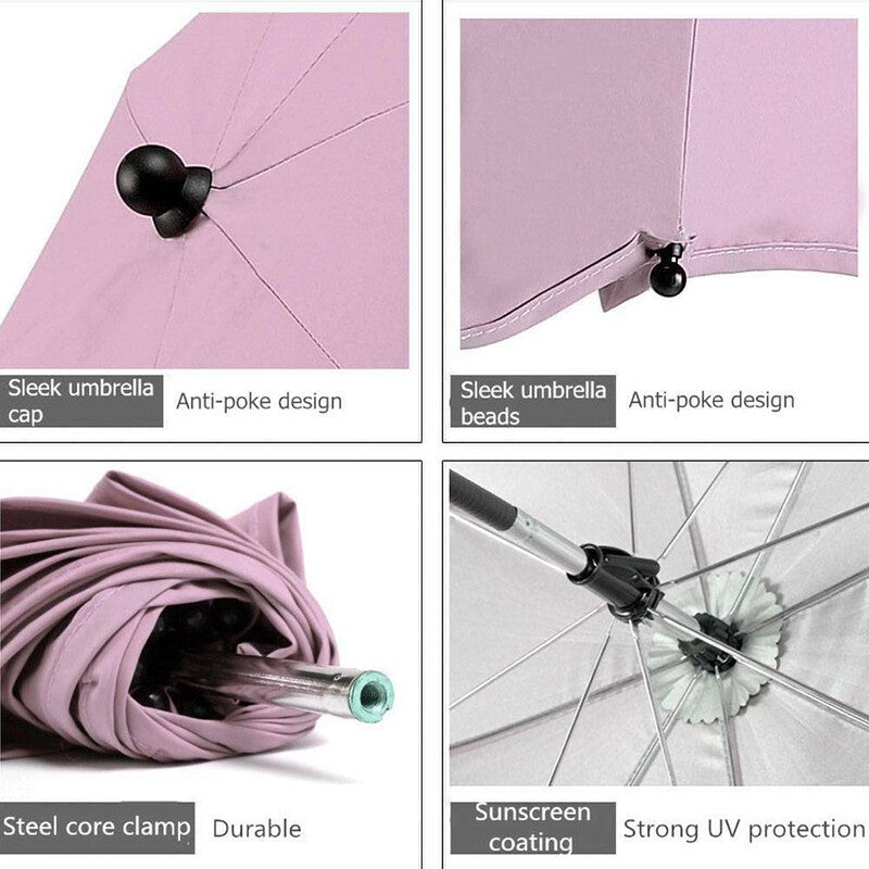 Parasol Prams Pushchair Universal Sun Shade Stroller Buggy Kids Baby Umbrella UK