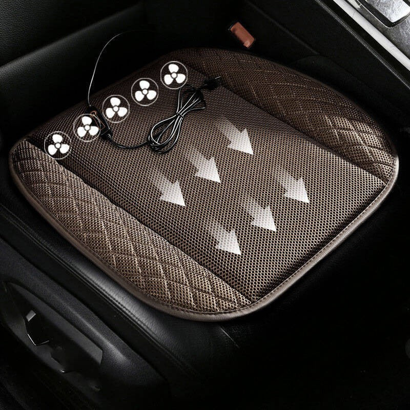 Car Auto USB Fan Cooling Air Cushion Summer Ventilation Pad Mat Office Seat Mat