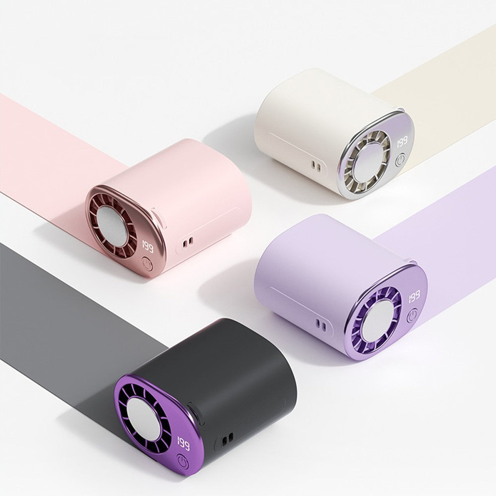 Portable Waist Clip Fan, Cooling Fan with Ice Compress, Rechargeable USB Cooling