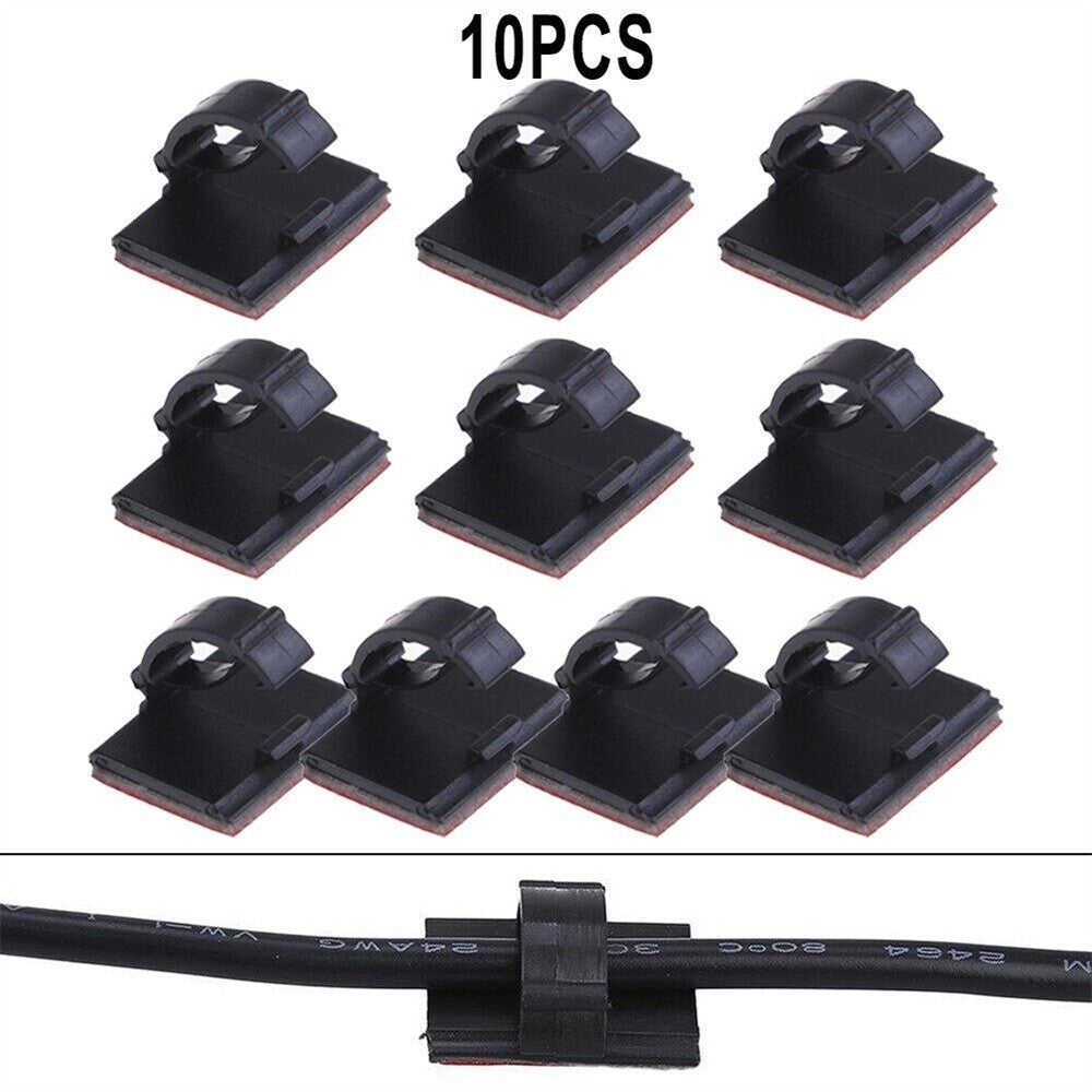 30X Cable Clips Holder Tidy Adhesive Home Car Wire Tie Fixer Drop Clamp Cord