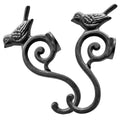 2 Pcs Wall Hooks Decorative Rustic Cast Iron Hanger Mounted Hangers.*