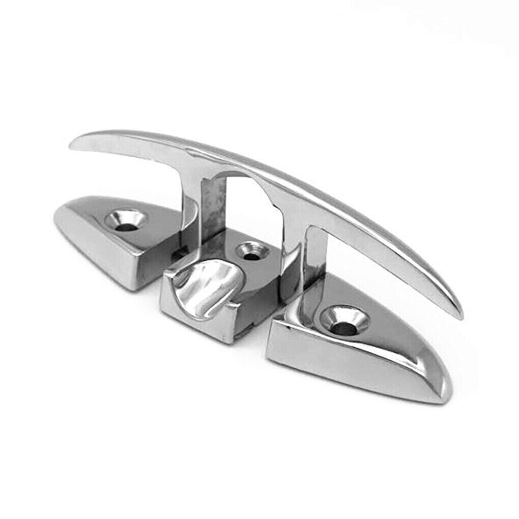 4X 5" Boat Flip Up Folding Dock Cleat Marine 316 Stainless Steel Base Hardware