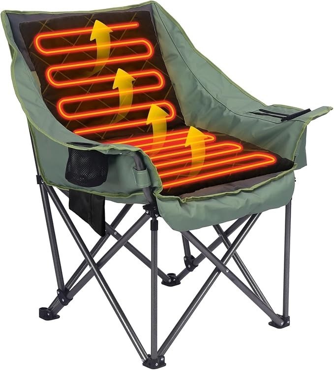 Foldable Electric Heat Pad, Portable Heated Chair Pad, 3 Level Adjustable