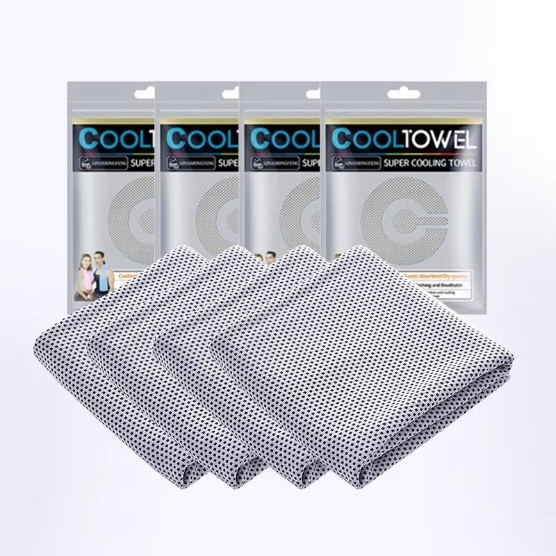 4PCS Cooling Towel Soft Breathable Sports Gym Yoga Fitness Running Outdoor Campi