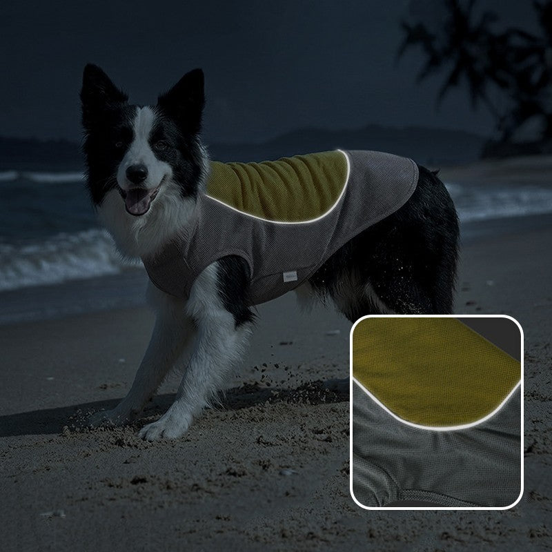 Dog Cooling Vest with Ice Pack Pocket Mesh Summer Pet Cooler Jacket for Pet Dogs