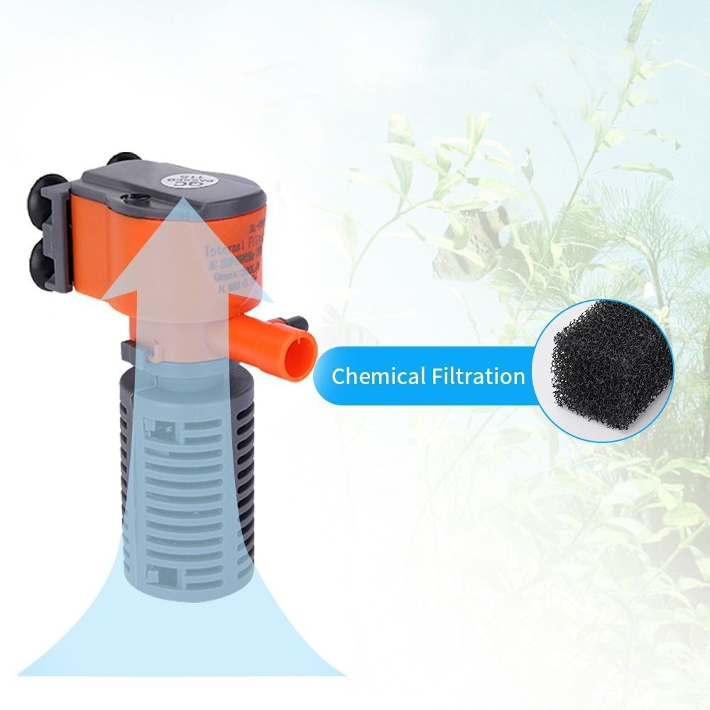 1Pcs 3-in-1 Fish Tank Filter Mini Oxygen Air Pump  for Small Aquarium Fish Tank