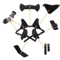 Tactical hand gun shoulder holster black under arm double soft pistol holster@