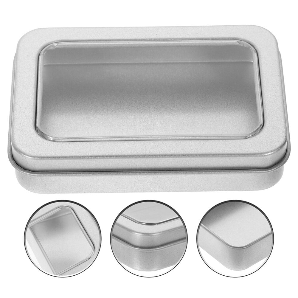 4 Pcs Empty Cookie Tins Card Holders for Playing Cards Game Storage Box