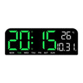 Desk Wall Clock Digital Alarm Clock LED Display with Temperature Date Week