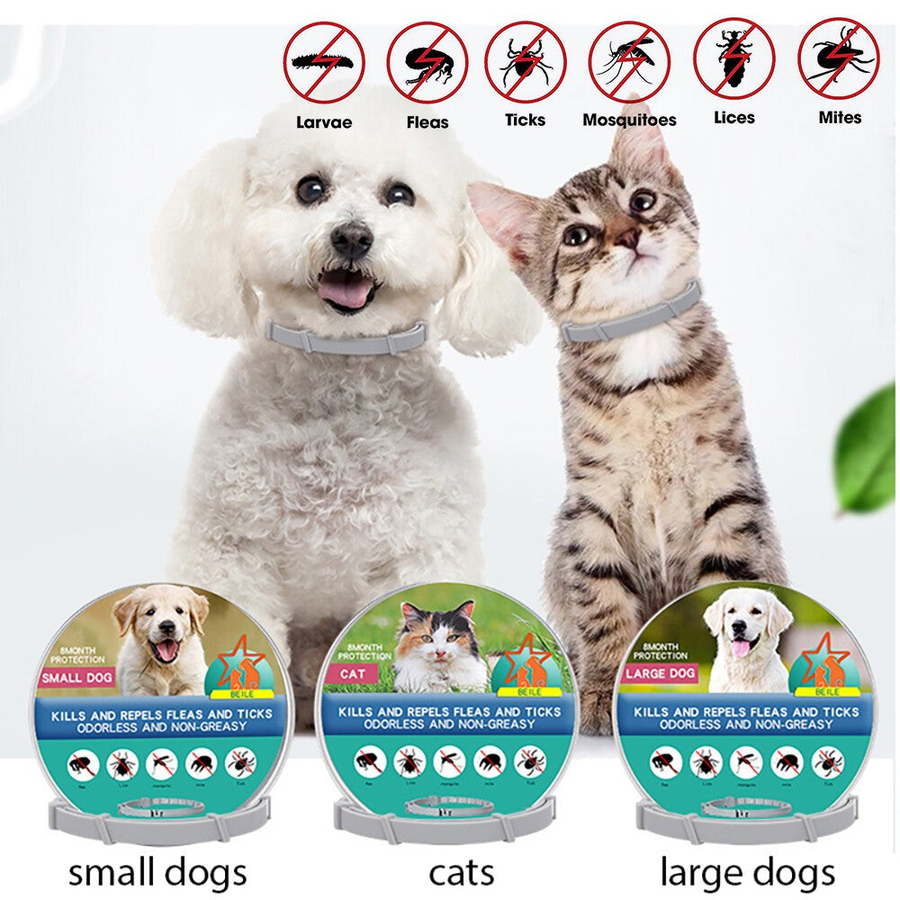 New Adjustable Anti Flea And Tick Collar 8 Months Protection For Pet Dogs Cats