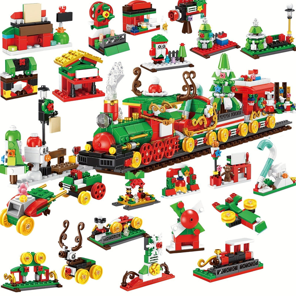 24pcs Advent Calendar 2024 Christmas Tree Building Set Boxes Countdown Block UK